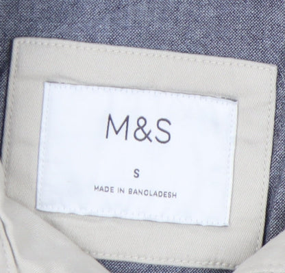 Mens UK Size S Marks and Spencer Beige Basic Jacket