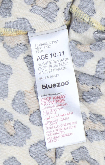 Bluezoo Girls Multicoloured Animal Print Dress 10-11 Years