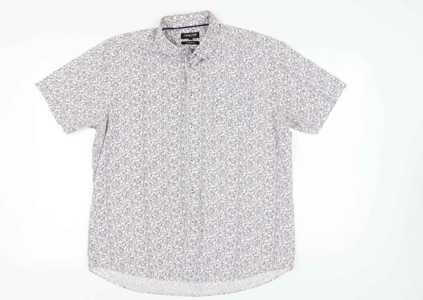Debenhams Men's Floral Short Sleeve Shirt, Size L