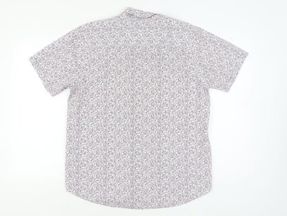 Debenhams Men's Floral Short Sleeve Shirt, Size L