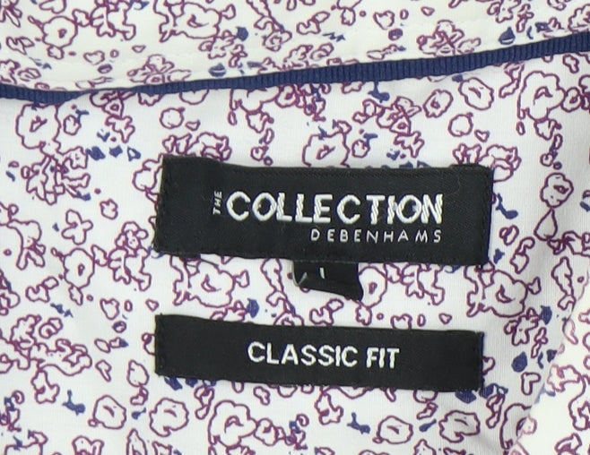 Debenhams Men's Floral Short Sleeve Shirt, Size L