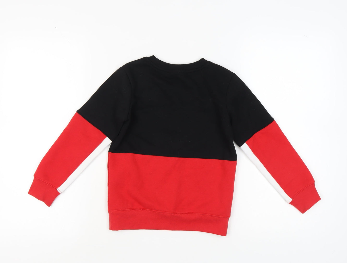 Nike Boys Colourblock Sweatshirt 5-6Y Black Red White Pullover