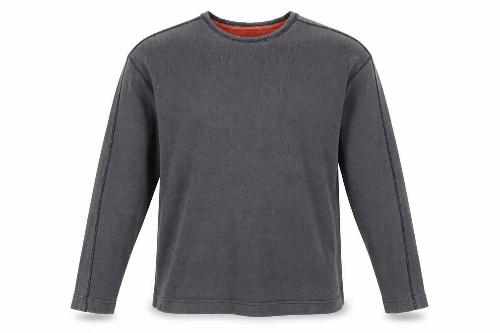 Front view of Thomas Nash Men's Grey Pullover Sweatshirt L