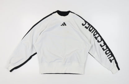 adidas Unisex White Black Pullover Sweatshirt M