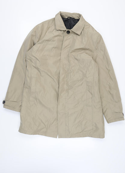 Angelo Litrico Beige Men's XL Overcoat - Casual Mid-Length