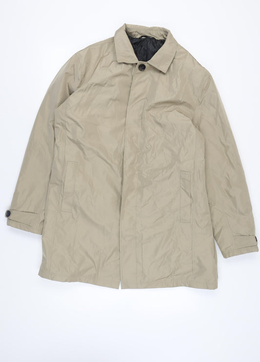 Angelo Litrico Beige Men's XL Overcoat - Casual Mid-Length