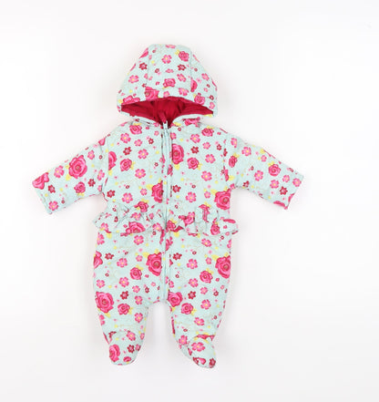 Chloe Louise Newborn Floral Snowsuit - Multicoloured Winter Essential