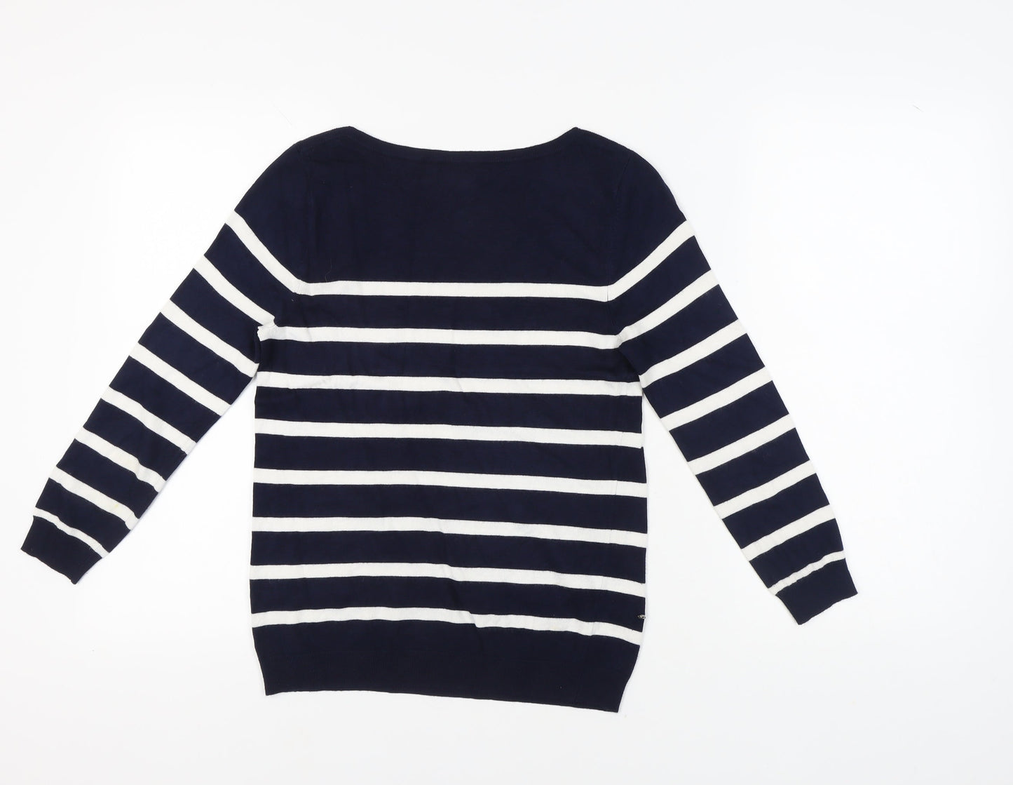 Jasper Conran Women's Blue Striped Pullover Jumper - Size 10