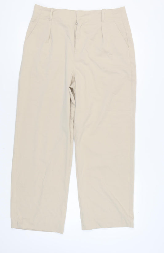 Bershka Women's Beige Trousers Size 16