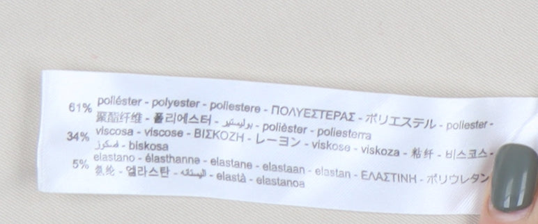 Bershka Women's Beige Trousers Size 16