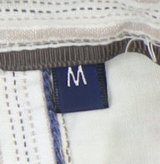 Maine New England Men's Beige Striped Shirt M