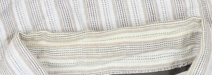 Maine New England Men's Beige Striped Shirt M