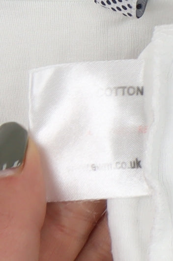 Isle Women’s White Cotton Long Sleeve Top - Size S 10-12