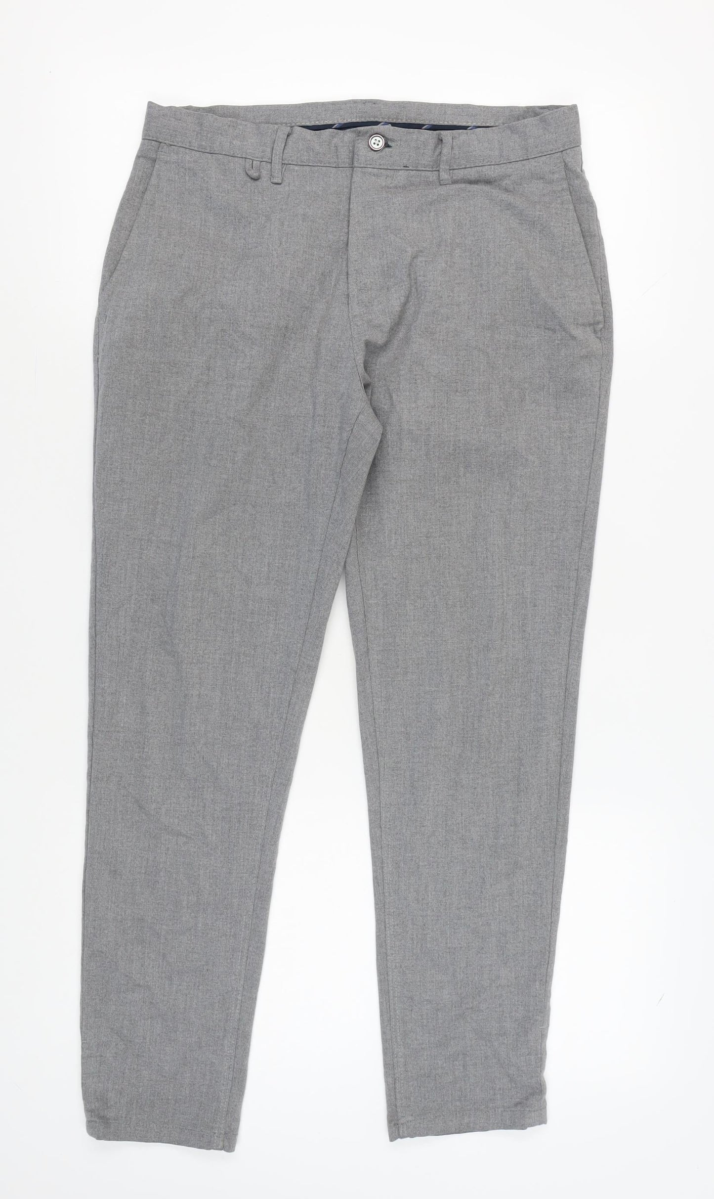 Zara Men’s Grey Straight Trousers Size 32