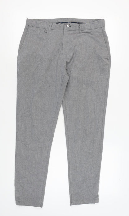 Zara Men’s Grey Straight Trousers Size 32
