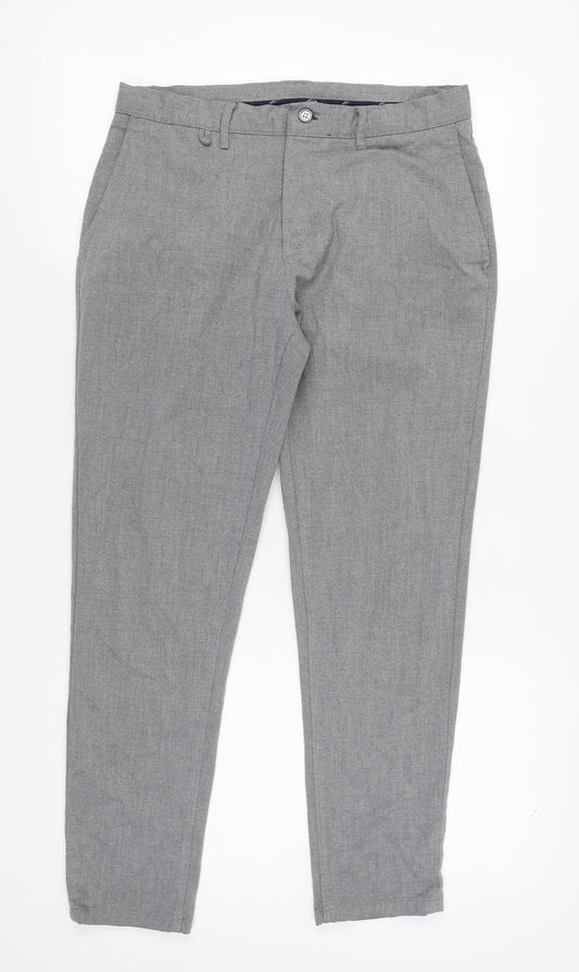 Zara Men’s Grey Straight Trousers Size 32