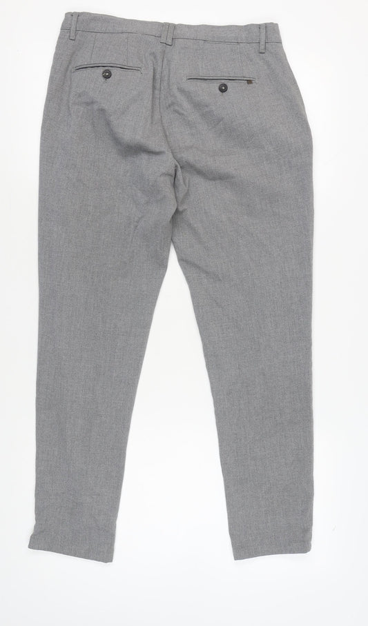 Zara Men’s Grey Straight Trousers Size 32