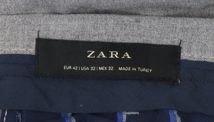 Zara Men’s Grey Straight Trousers Size 32