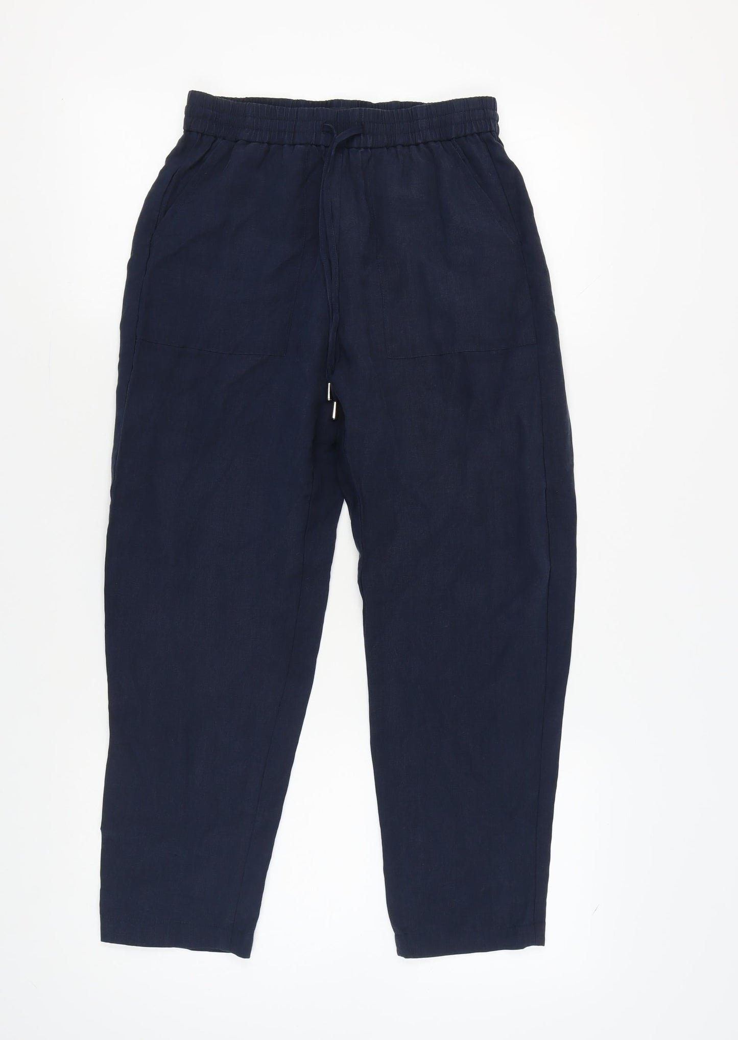 Womens UK Size 10 Marks and Spencer Relaxed Fit Casual Blue Trousers