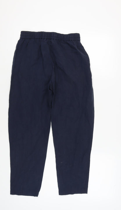 Womens UK Size 10 Marks and Spencer Relaxed Fit Casual Blue Trousers