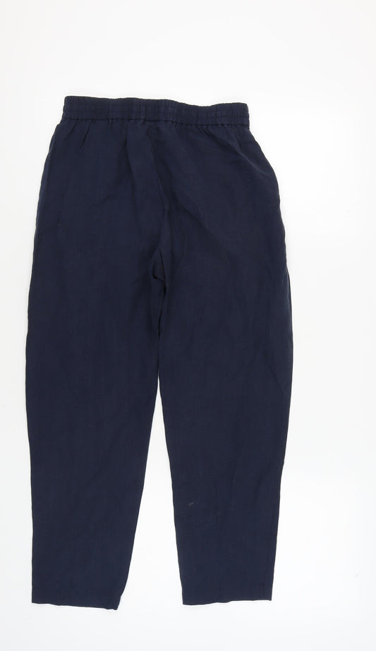 Womens UK Size 10 Marks and Spencer Relaxed Fit Casual Blue Trousers