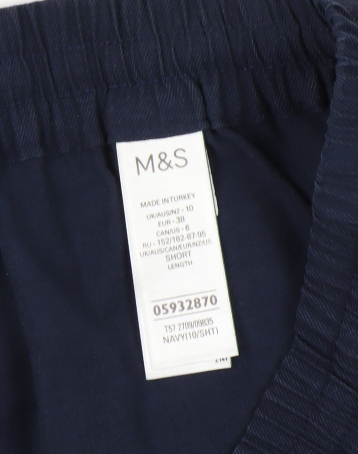 Womens UK Size 10 Marks and Spencer Relaxed Fit Casual Blue Trousers