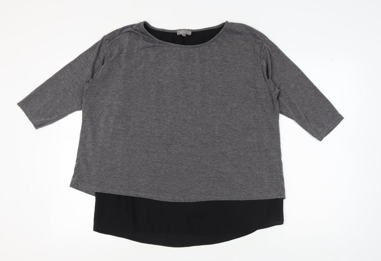 Womens UK Size 18 first AvenuE Grey Basic Blouse