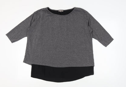 Womens UK Size 18 first AvenuE Grey Basic Blouse