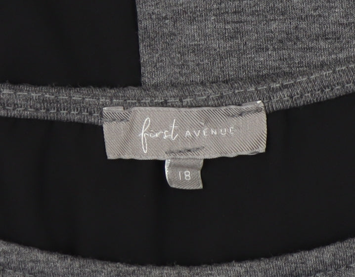 Womens UK Size 18 first AvenuE Grey Basic Blouse