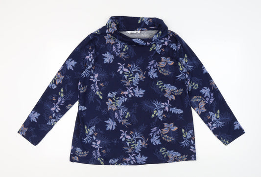 Isle Women's Blue Floral Tunic Blouse L