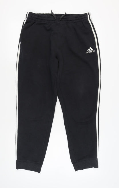 Adidas Men's Black Joggers, Size L, Sports Casual