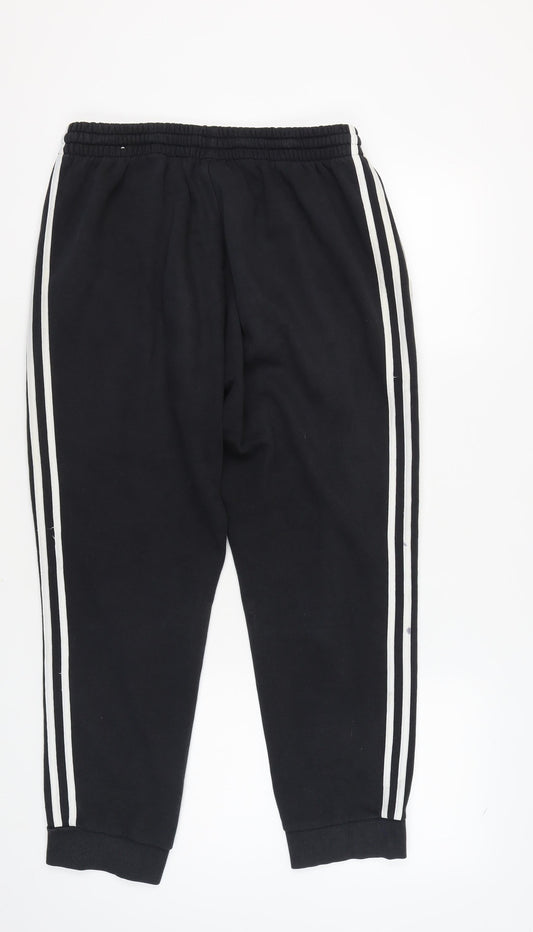 Adidas Men's Black Joggers, Size L, Sports Casual