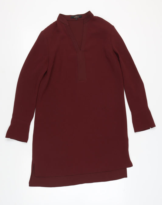 Next Women's Red Shift Dress Size 10 Long Sleeve