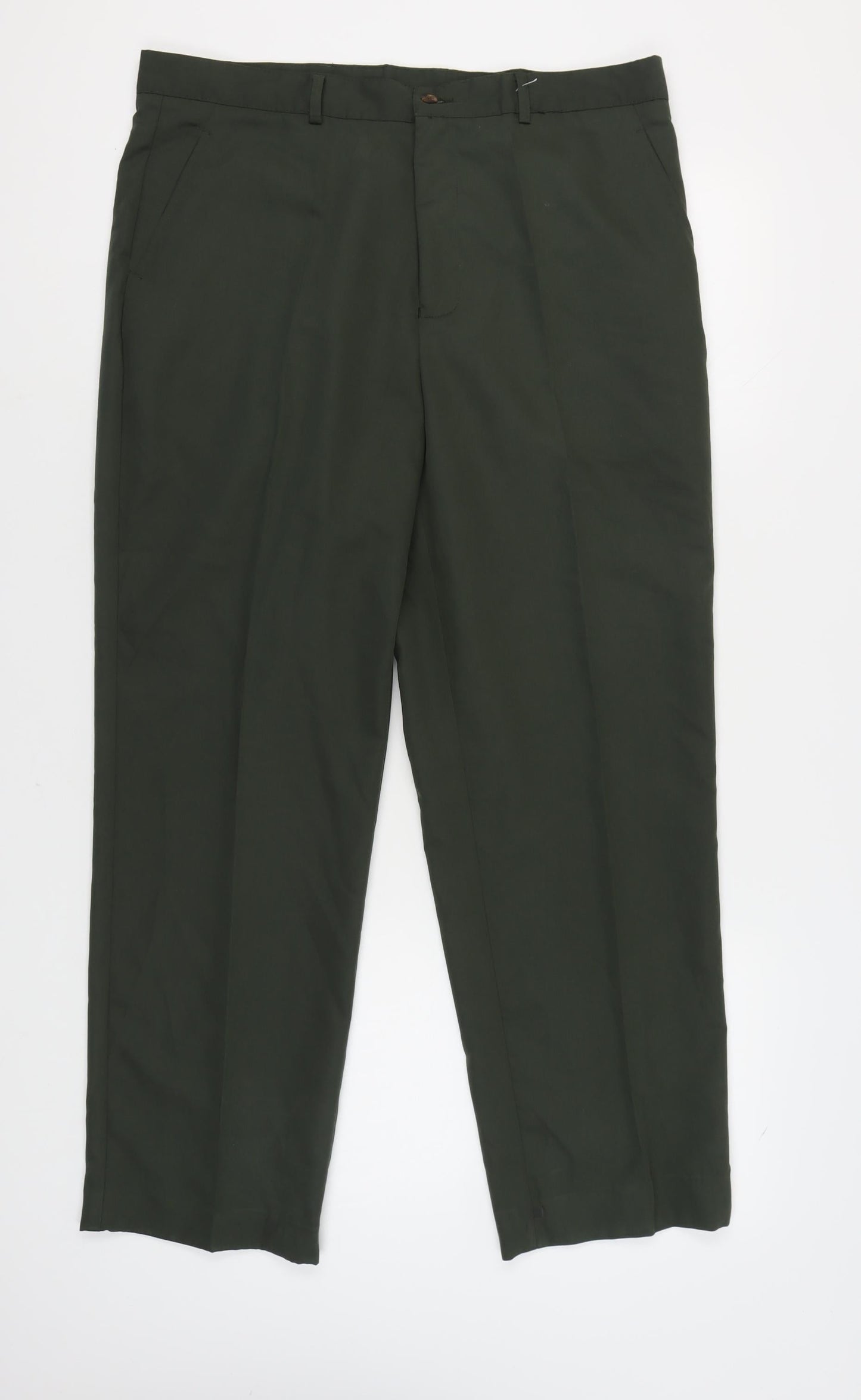 Woodville Men's Green Trousers, 38R, Straight Leg