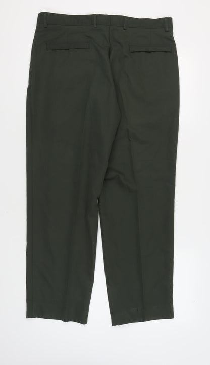 Woodville Men's Green Trousers, 38R, Straight Leg