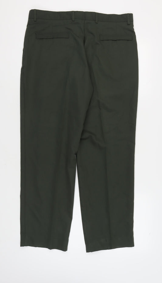 Woodville Men's Green Trousers, 38R, Straight Leg