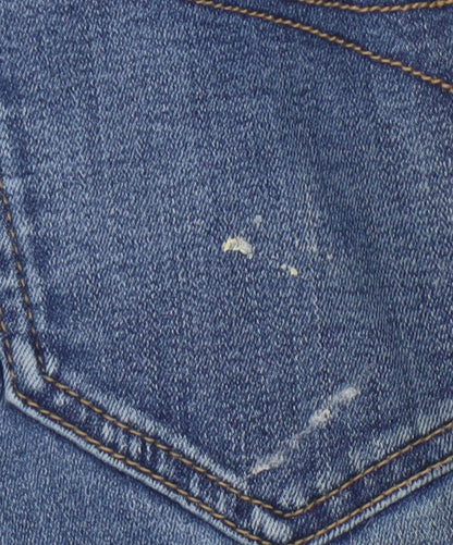 Womens UK Size 14 BLUE 73  Straight Blue Jeans