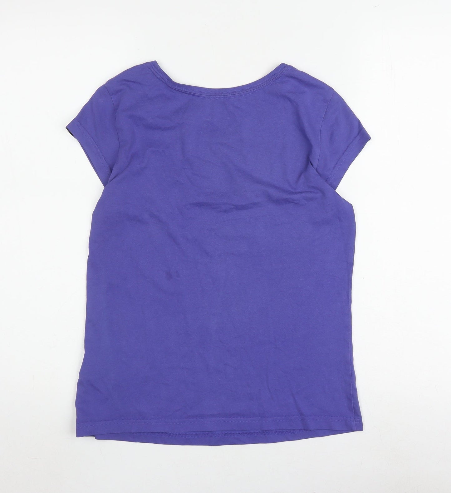 Adidas Women's Purple T-Shirt Size 10 Regular Crew Neck