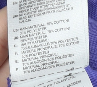 Adidas Women's Purple T-Shirt Size 10 Regular Crew Neck