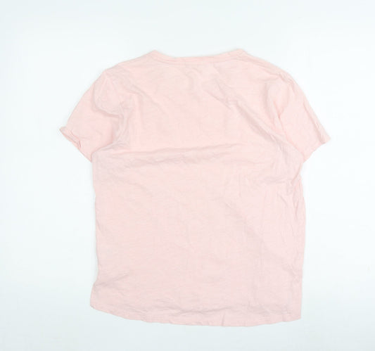 Hush Pink Women's T-Shirt - Size S, Crew Neck, Spring Style