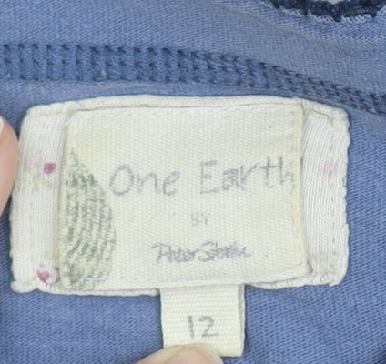 One Earth Blue Floral Women's Top Size 12