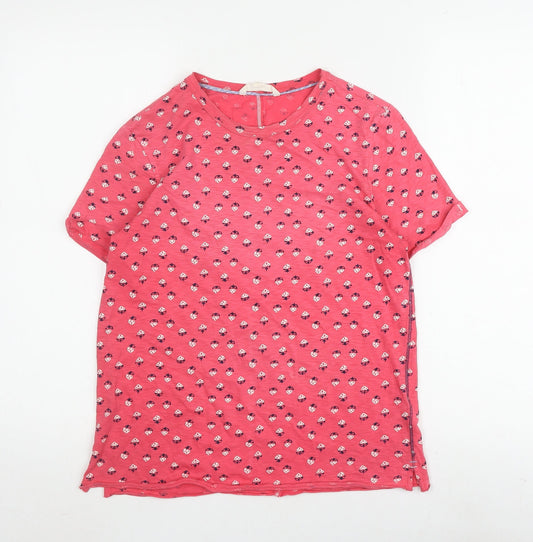 Womens UK Size 8 White Stuff Pink Basic T-Shirt