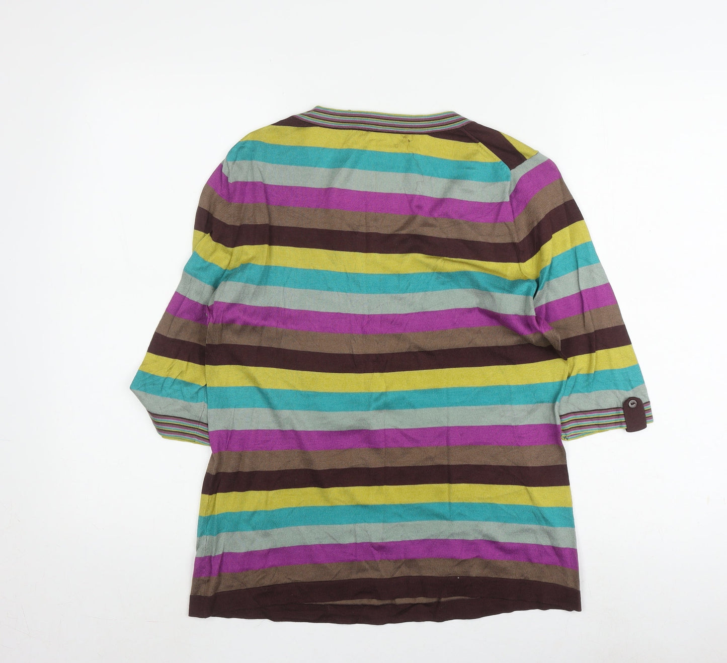 Jaeger Women's Multicoloured Striped T-Shirt, M