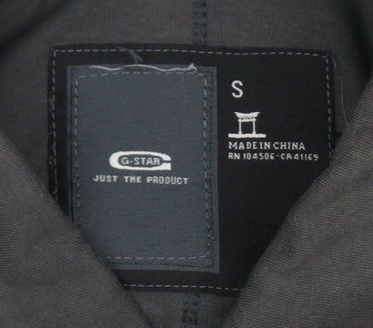 G-Star Men's Black Polo Shirt, Size S, Solid Short Sleeve