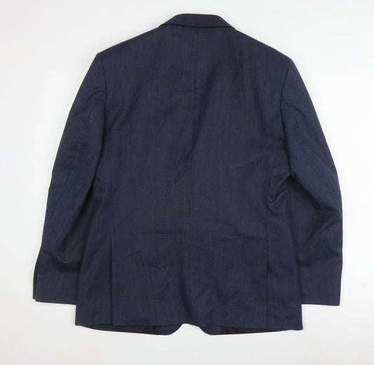 Mens UK Size 40 Ben Sherman Regular Blue Suit Jacket