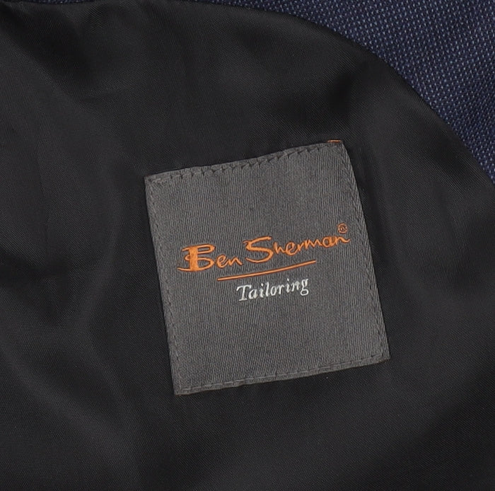 Mens UK Size 40 Ben Sherman Regular Blue Suit Jacket