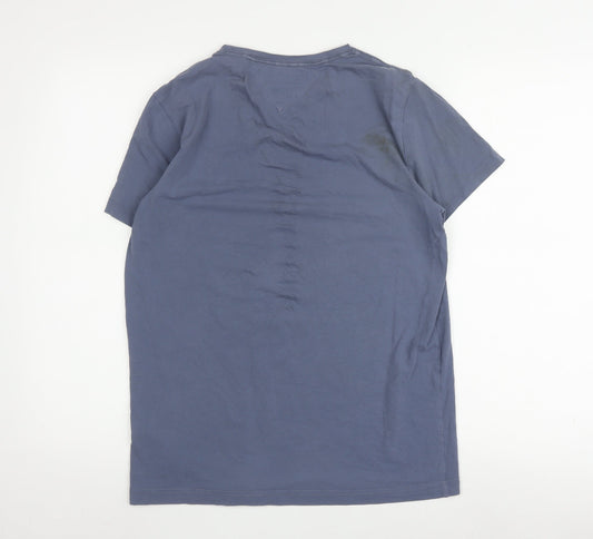 Tommy Hilfiger Men’s Blue Medium Cotton T-Shirt