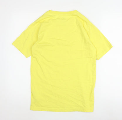 New Balance Men's Yellow Crew Neck Logo T-Shirt S