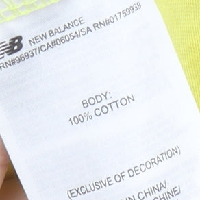 New Balance Men's Yellow Crew Neck Logo T-Shirt S