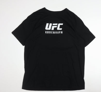 UFC Men's Black Cotton Sports Graphic T-Shirt XL